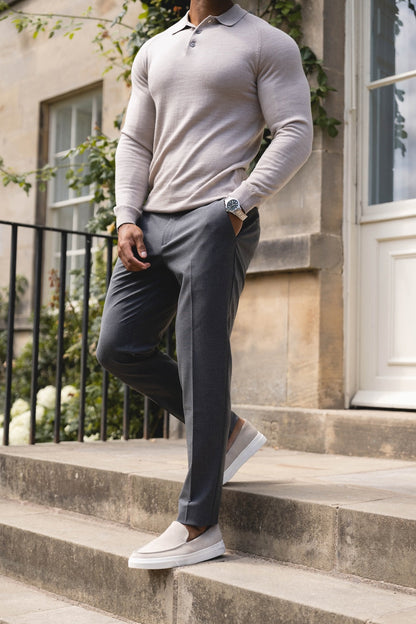 Melange Pants in Dark Charcoal