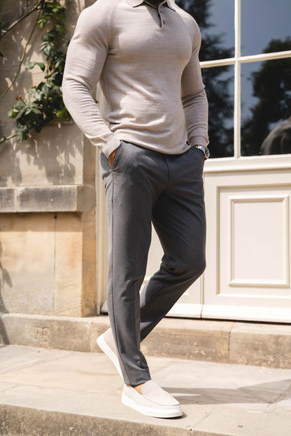 Melange Pants in Dark Charcoal