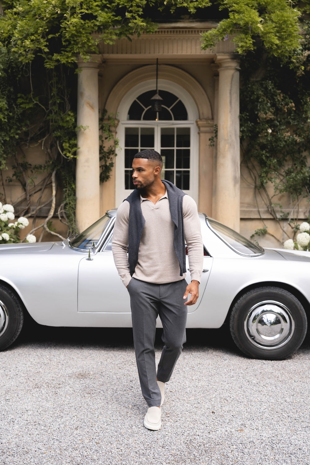 Melange Pants in Dark Charcoal